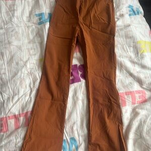 Princess Polly Copper High-Waisted Pants